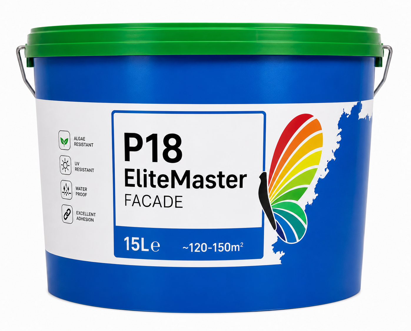 P18 Elite Master Facade White ფასადის სტიროლ-აკრილის საღებავი 15 ლ