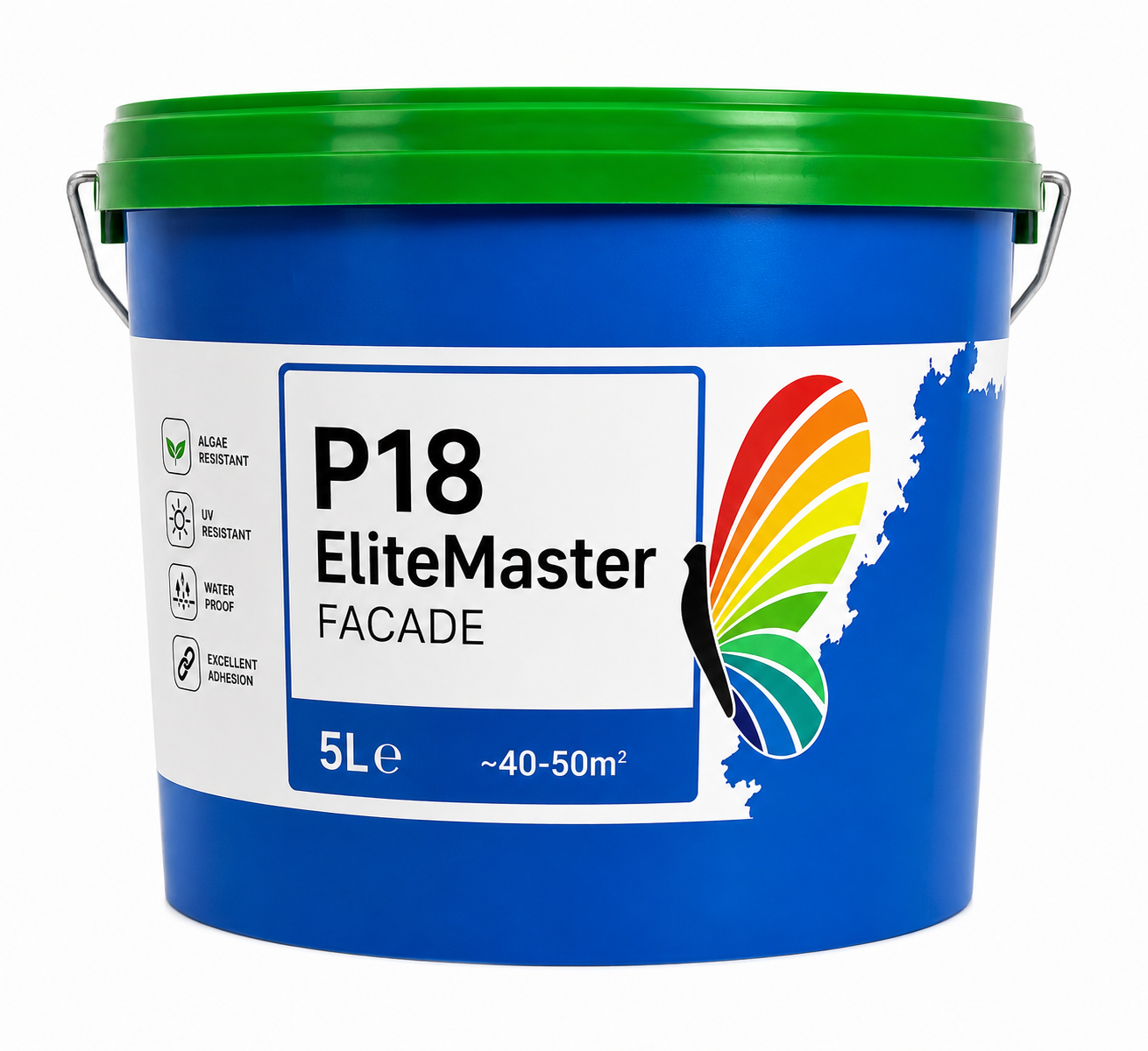 P18 Elite Master Facade White ფასადის სტიროლ-აკრილის საღებავი 5 ლ